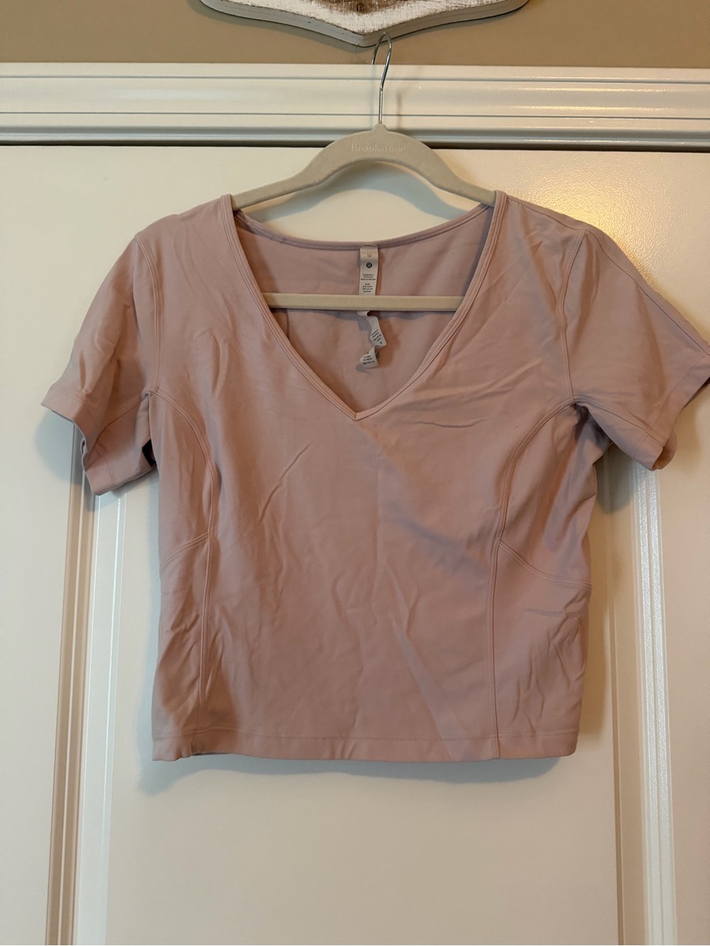 lululemon athletica Blush Pink Nulu Crop Tee